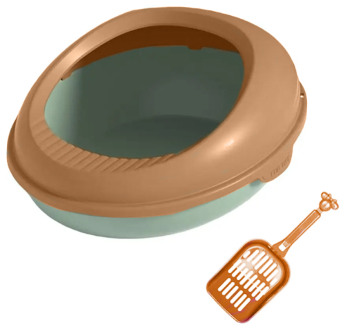 Туалет-лоток для кошек АРТ 330-1 с бортиком и совком