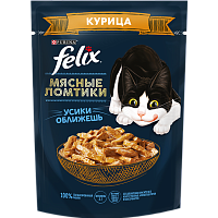 Влажный корм для кошек Felix "Мясные ломтики" с курицей в соусе 75 гр