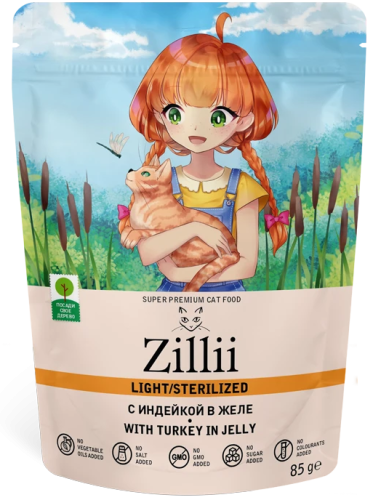 Фото ZILLII Для взрослых кошек, страдающих лишним весом и стерилизованных