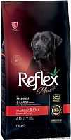 Полноценный и сбалансированный сухой корм для собак средних и крупных пород Reflex Plus с ягненком и рисом 15 кг