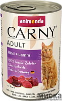 Консервы Animonda Carny Adult с говядиной и ягнёнком для взрослых кошек, 400 гр