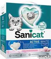 Наполнитель для кошачьего туалета SANICAT ACTIVE WHITE 10L лотос