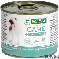 Консервы для собак Nature's Protection Adult Game с дичью 200 гр