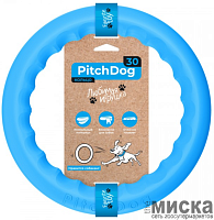 Игровое кольцо для апортировки для собак PitchDog 30, 28 см, голубой