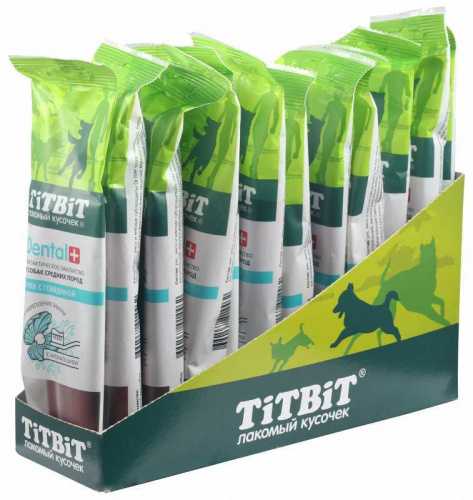 TitBit Профилактическое лакомство DENTAL+ Снек с говядиной для собак средних пород фото 9