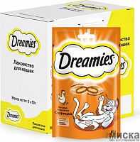 Лакомые подушечки "Дримис"с курицей для кошек Dreamies