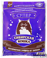 Наполнитель комкующийся Сибирская Кошка «СУПЕР» 20 кг