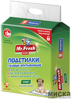 Подстилки гелевые впитывающие для собак и кошек Mr.Fresh Expert Start размер 90х60 см, 8 шт.