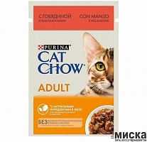 Cat Chow Adult Влажный корм для кошек с говядиной и баклажаном