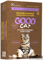 Мультивитаминное лакомство для стерилизованных кошек и котов Good Cat 90 таблеток