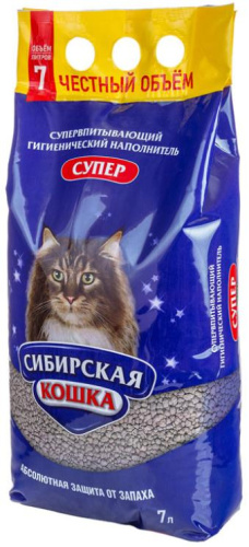 Наполнитель комкующийся Сибирская Кошка «СУПЕР» 7 л фото 2