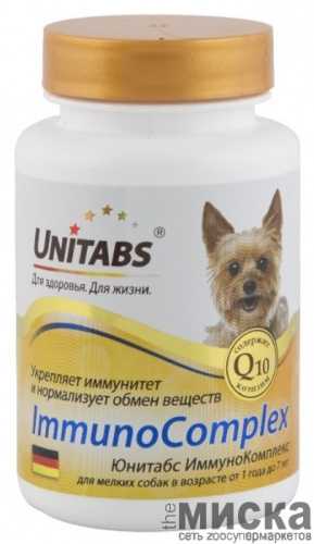 Unitabs ImmunoComplex ежедневные витамины для мелких собак