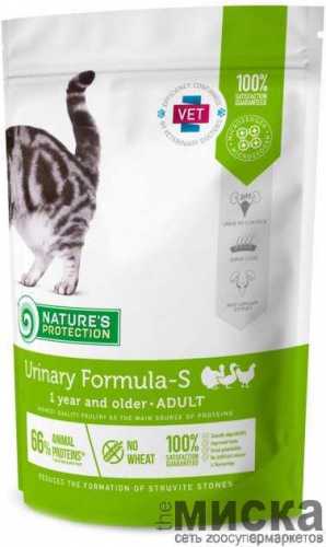 Nature's Protection Urinary Formula-S корм для взрослых кошек диета против образования струвитных камней