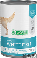 Консервы для собак Nature's Protection с белой рыбой 400 гр