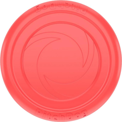 Игровая тарелка для апортировки для собак PitchDog, 24 см, розовая фото 2