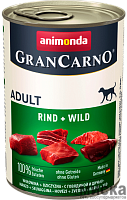 Консервы Animonda GranCarno Adult с говядиной и дичью для взрослых собак, 400 гр