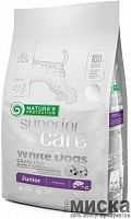 Сухой беззерновой корм для юниоров Nature's Protection Superior Care White Dogs Grain Free Junior All Breeds 10 кг