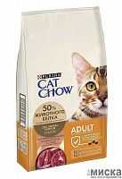Сухой корм Cat Chow® для взрослых кошек с уткой, Пакет 15 кг