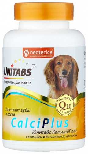 Unitabs CalciPlus с кальцием,фосфором и витамином для собак фото 2