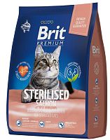 BRIT PREMIUM, для стерилизованных кошек с лососем и курицей, 400 г