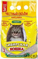Наполнитель комкующийся Сибирская Кошка «УЛЬТРА» 3 л