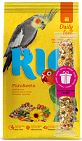 RIO Корм для средних попугаев,пакет 1 кг + палочка 41г ПРОМО