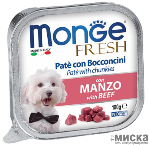 Паштет для собак Monge Fresh Dog с телятиной 100 гр