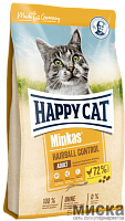 Сухой корм Happy Cat MInkas Hairball control, с курицей, для взрослых кошек, 500 гр