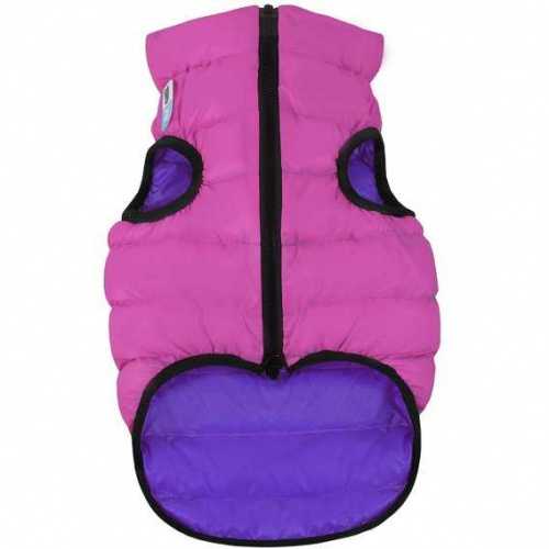Курточка двусторонняя AiryVest для средних собак, размер M 40, розово-фиолетовая фото 4