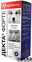Капли для лечения отодектоза для кошек и собак Apicenna "Декта Форте" 10 мл
