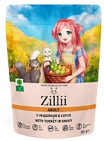 Фото ZILLII Adult Cat Veal/Turkey телятина/индейка в соусе 85 г