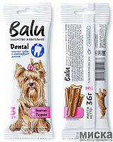 Лакомство жевательное для собак малых и средних пород BALU с биотином, таурином 3 шт. 36 гр