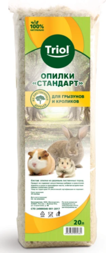 Опилка для грызунов и кроликов Triol Little Village "Стандарт" 20 л фото 2