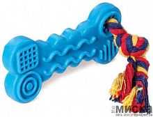 Игрушка Triol "Косточка с веревкой" для собак из цельнолитой резины 95/165мм
