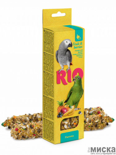 RIO Палочки для попугаев с фруктами и ягодами,коробка 2х75г.