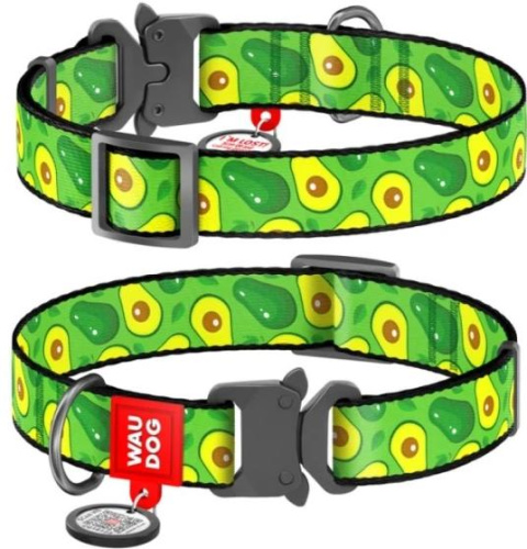 WAUDOG Nylon c QR паспортом, Авокадо, металлический фастекс, XL