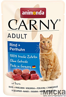 Влажный корм для кошек Animonda Carny Adult с говядиной и цесаркой, 85 гр