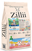 ZILLII Light/Sterilized Cat белая рыба/лосось 10 кг