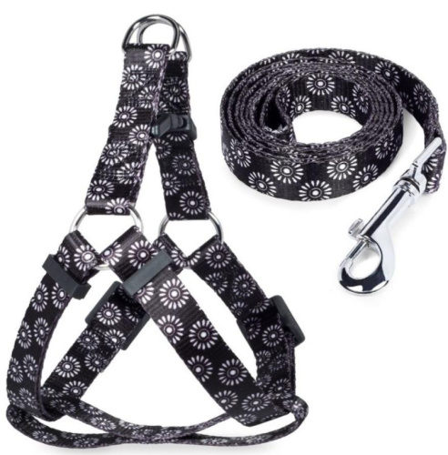 Шлейка+поводок нейлон Графит