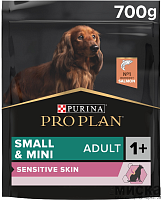 Сухой корм Purina Pro Plan Small & Mini Sensitive Skin с лососем.