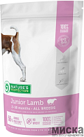 Сухой корм для щенков Natures Protection Junior Lamb с ягнёнком 500 гр