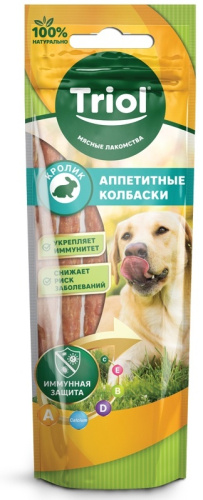Triol Аппетитные колбаски из кролика 40 г 1 шт