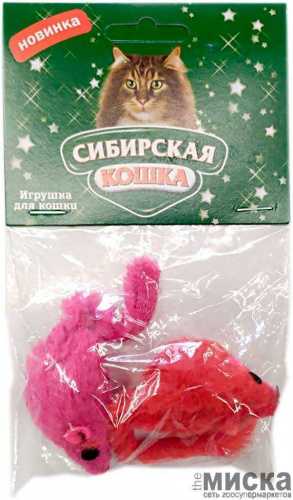 Сибирская кошка "Мышь Плюшевая " 2 шт в упак
