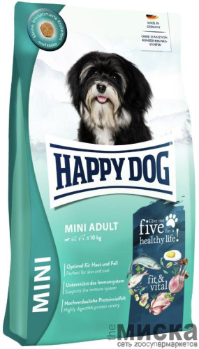 Сухой корм Happy Dog Fit&Vital Mini Adult, 300 гр