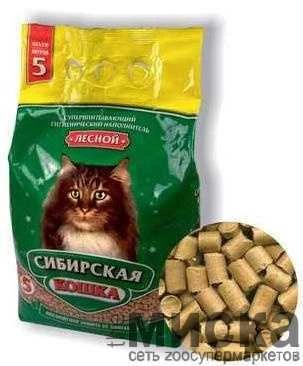 Сибирская Кошка наполнитель "лесной"